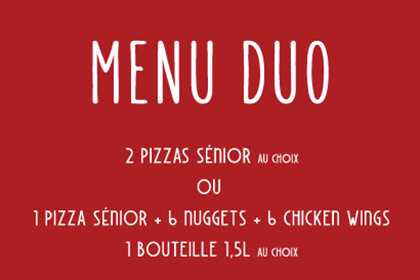 livraison MENUS DUO  
